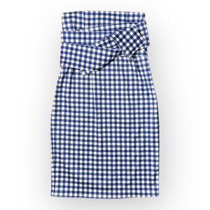 Silvia Tcherassi Blue Gingham‎ Saturnio Skirt Size Small